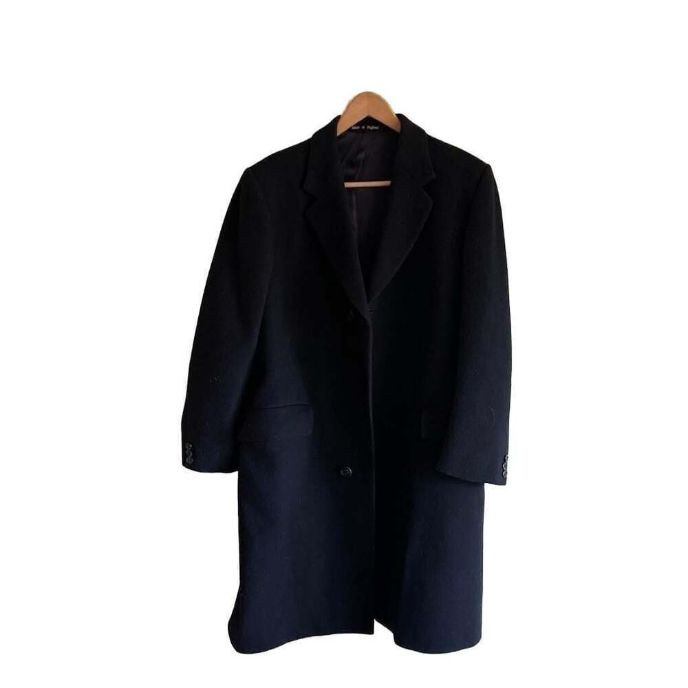 Hammersley Dress Coat Wool Cashmere Made‎ in England Vintage Men's Tailor Made